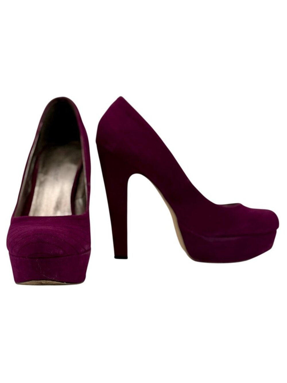 VTG JustFab Purple Platform Block Heels 9 | Vampy Baddie Indie Sleaze McBling - Picture 12 of 16